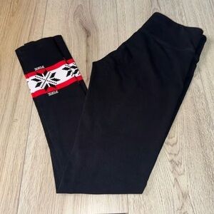 PINK Victoria's Secret Black and Red Leggings tights